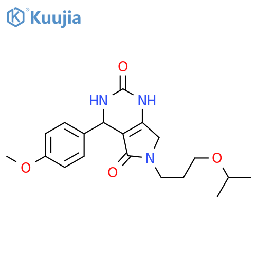 4-(4-methoxyphenyl)-6-3-(propan-2-yloxy)propyl-1H,2H,3H,4H,5H,6H,7H-pyrrolo3,4-dpyrimidine-2,5-dione structure