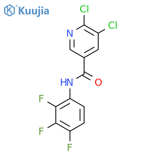 5,6-dichloro-N-(2,3,4-trifluorophenyl)pyridine-3-carboxamide structure