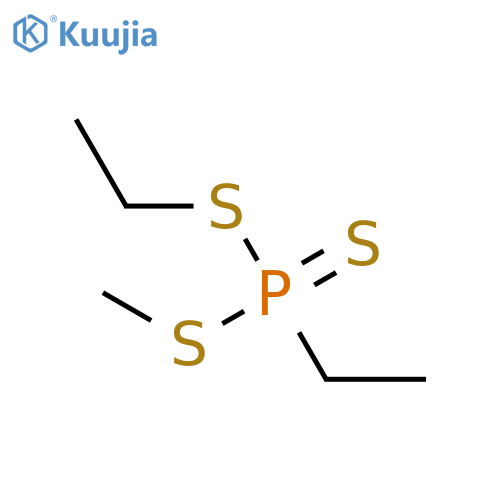 Phosphonotrithioic acid, ethyl-, ethyl methyl ester structure