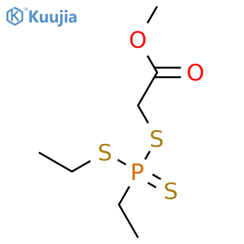 Acetic acid, [[ethyl(ethylthio)phosphinothioyl]thio]-, methyl ester structure