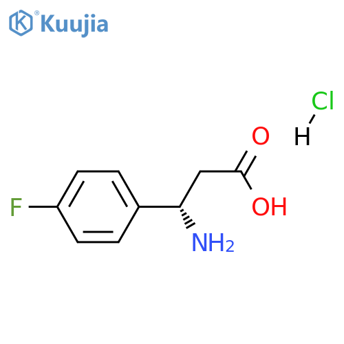 (3S)-3-amino-3-(4-fluorophenyl)propanoic acid hydrochloride structure