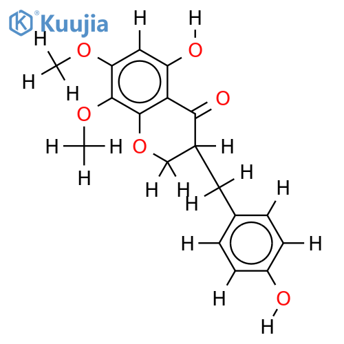 7,8-Di-Me ether-5,7,8-Trihydroxy-3-(4-hydroxybenzyl)-4-chromanone structure