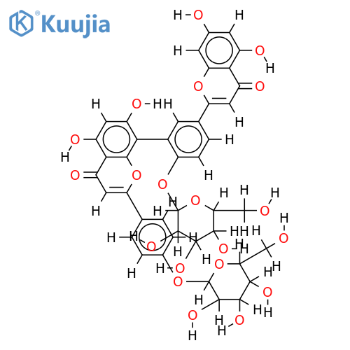 4',4"'-Di-O-beta-D-glucopyranoside-Amentoflavone structure