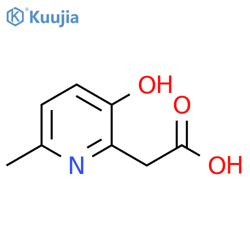 3-hydroxy-6-methyl-2-Pyridineacetic acid structure
