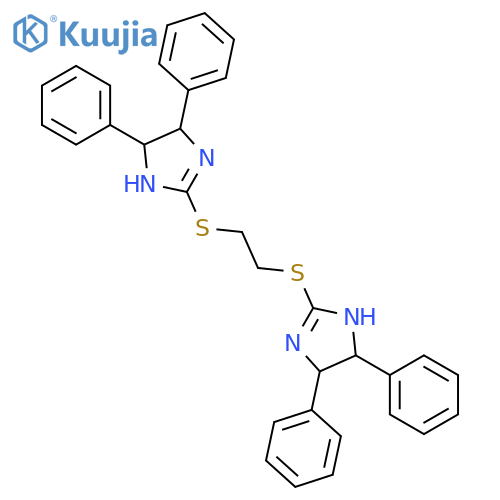 1H-Imidazole, 2,2'-[1,2-ethanediylbis(thio)]bis[4,5-dihydro-4,5-diphenyl- structure