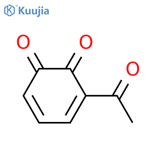 3,5-Cyclohexadiene-1,2-dione,3-acetyl- structure
