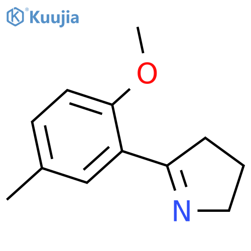 2H-Pyrrole, 3,4-dihydro-5-(2-methoxy-5-methylphenyl)- structure