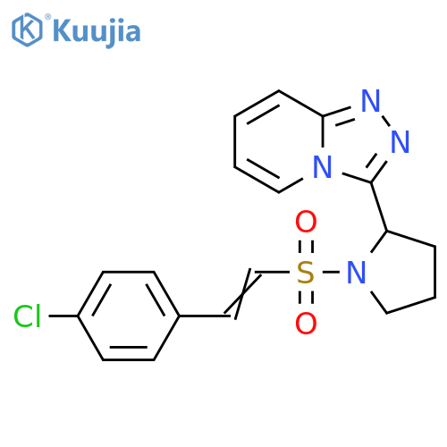 1,2,4-Triazolo[4,3-a]pyridine, 3-[1-[[2-(4-chlorophenyl)ethenyl]sulfonyl]-2-pyrrolidinyl]- structure