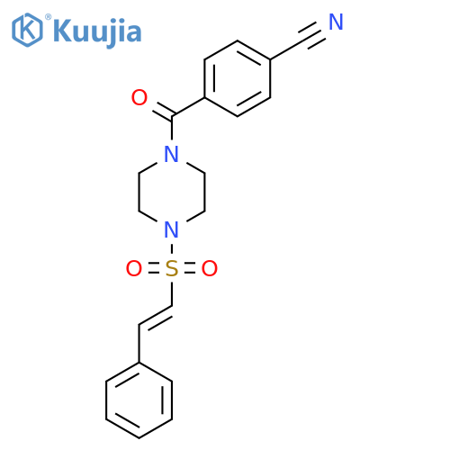4-[4-(2-Phenylethenesulfonyl)piperazine-1-carbonyl]benzonitrile structure