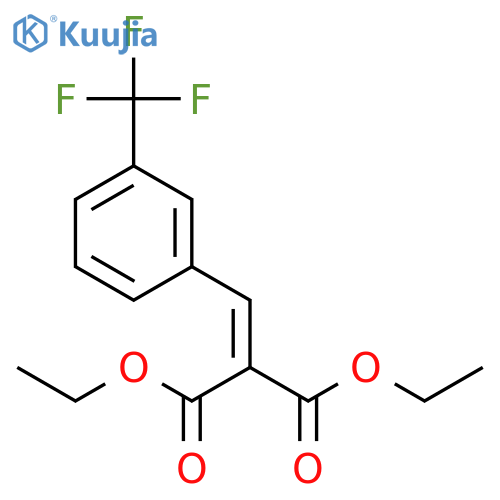 Propanedioic acid, [[3-(trifluoromethyl)phenyl]methylene]-, diethyl ester structure