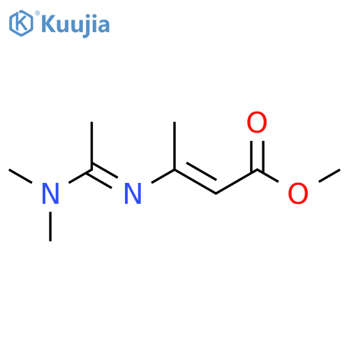 2-Butenoic acid, 3-[[1-(dimethylamino)ethylidene]amino]-, methyl ester structure