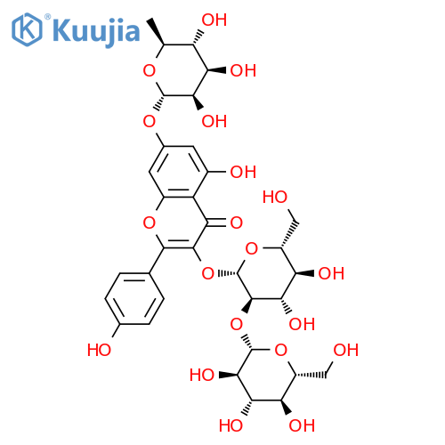 Kaempferol 3-sophoroside 7-rhamnoside structure