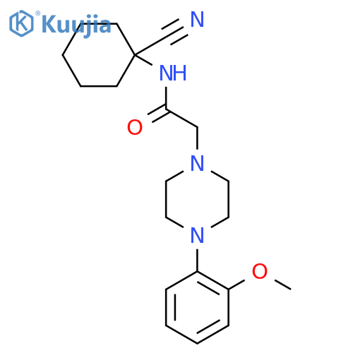 N-(1-cyanocyclohexyl)-2-[4-(2-methoxyphenyl)piperazin-1-yl]acetamide structure