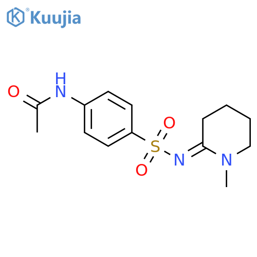 N-(4-{[(2E)-1-methylpiperidin-2-ylidene]sulfamoyl}phenyl)acetamide structure