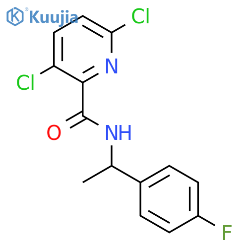 3,6-dichloro-N-[1-(4-fluorophenyl)ethyl]pyridine-2-carboxamide structure