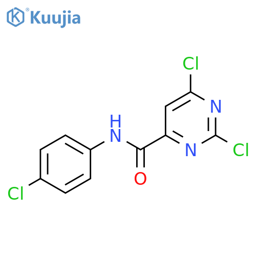 2,6-dichloro-N-(4-chlorophenyl)pyrimidine-4-carboxamide structure