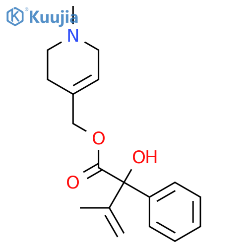 (1-methyl-1,2,3,6-tetrahydropyridin-4-yl)methyl 2-hydroxy-3-methyl-2-phenylbut-3-enoate structure