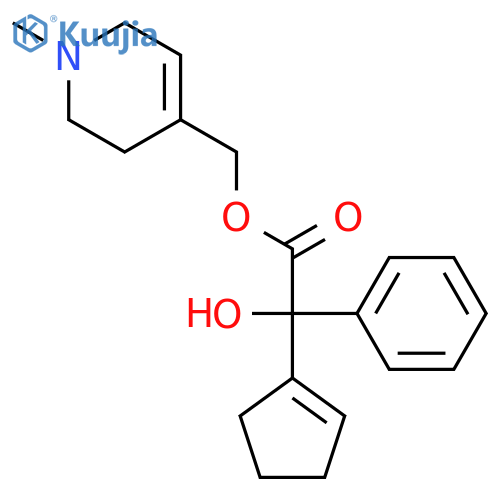 (1-methyl-1,2,3,6-tetrahydropyridin-4-yl)methyl cyclopent-1-en-1-yl(hydroxy)phenylacetate structure