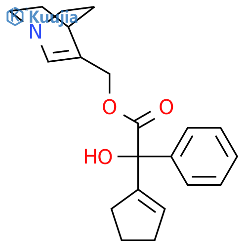 1-azabicyclo[2.2.2]oct-2-en-3-ylmethyl cyclopent-1-en-1-yl(hydroxy)phenylacetate structure