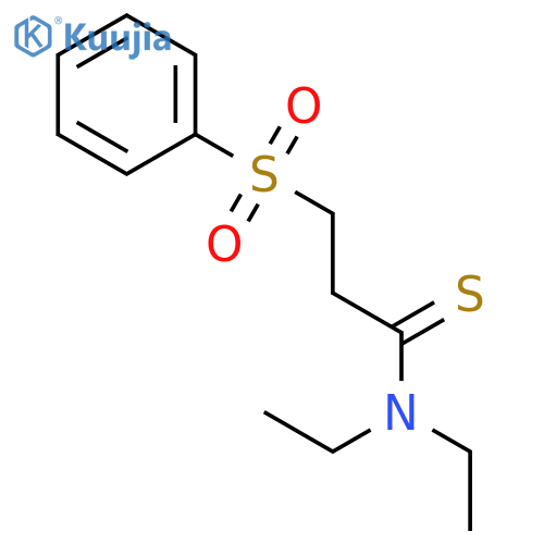 Propanethioamide, N,N-diethyl-3-(phenylsulfonyl)- structure