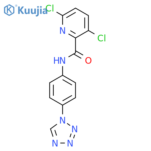 3,6-dichloro-N-[4-(1H-1,2,3,4-tetrazol-1-yl)phenyl]pyridine-2-carboxamide structure