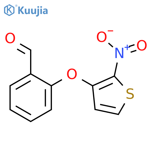 Benzaldehyde, 2-[(2-nitro-3-thienyl)oxy]- structure