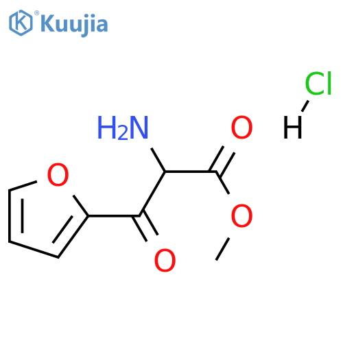 2-Furanpropanoic acid, a-amino-b-oxo-, methyl ester, hydrochloride structure