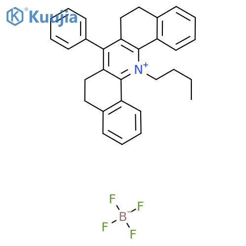 14-Butyl-5,6,8,9-tetrahydro-7-phenyl-dibenz[c,h]acridinium tetrafluoroborate structure