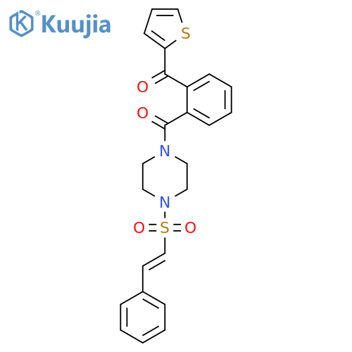 1-(2-Phenylethenesulfonyl)-4-[2-(thiophene-2-carbonyl)benzoyl]piperazine structure