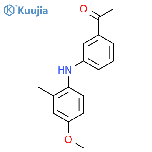 Ethanone, 1-[3-[(4-methoxy-2-methylphenyl)amino]phenyl]- structure