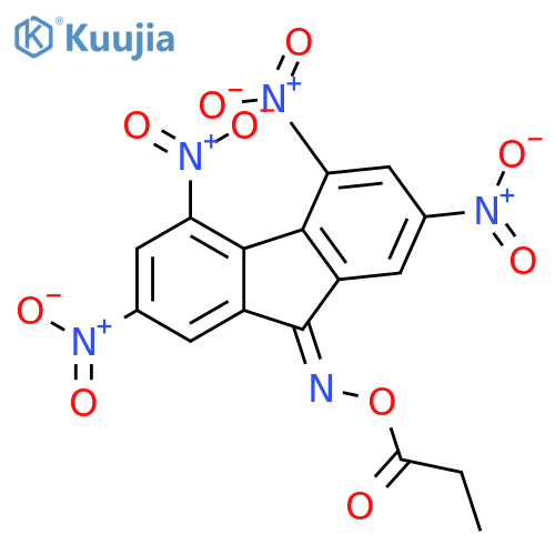 9H-Fluoren-9-one, 2,4,5,7-tetranitro-, O-(1-oxopropyl)oxime structure