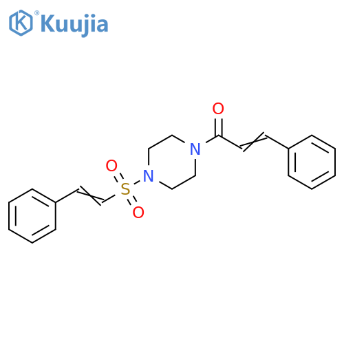 3-Phenyl-1-[4-[(2-phenylethenyl)sulfonyl]-1-piperazinyl]-2-propen-1-one structure