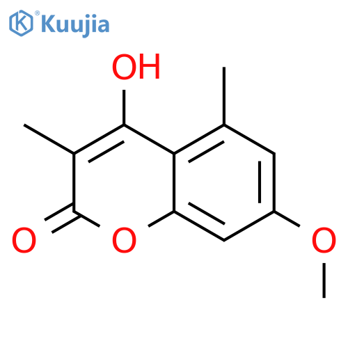 2H-1-Benzopyran-2-one, 4-hydroxy-7-methoxy-3,5-dimethyl- structure