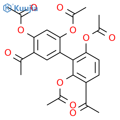 Ethanone, 1,1'-[2,4',6,6'-tetrakis(acetyloxy)[1,1'-biphenyl]-3,3'-diyl]bis- structure