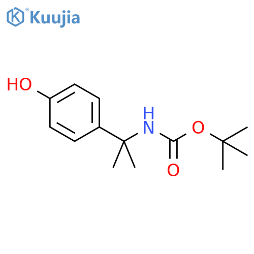 tert-butyl N-2-(4-hydroxyphenyl)propan-2-ylcarbamate structure