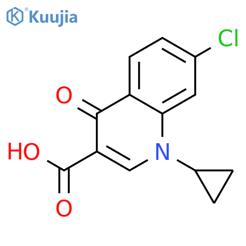 7-Chloro-1-cyclopropyl-4-oxo-1,4-dihydroquinoline-3-carboxylic acid structure