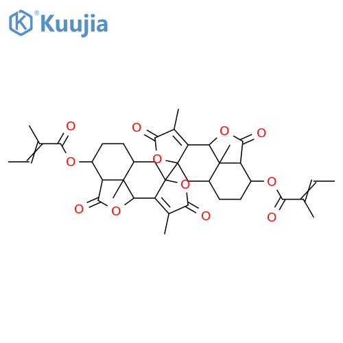 8,8'-Bis[3-hydroxy-7(11)-eremophilene-12,8:15,6-diolide]; (3β,3'β,6α,6'α,8S,8'S,10β,10'β)-form, Diangeloyl structure