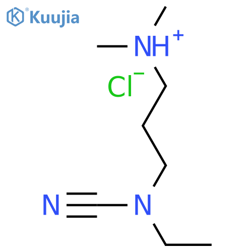3-(cyano-ethyl-amino)propyl-dimethyl-azanium chloride structure