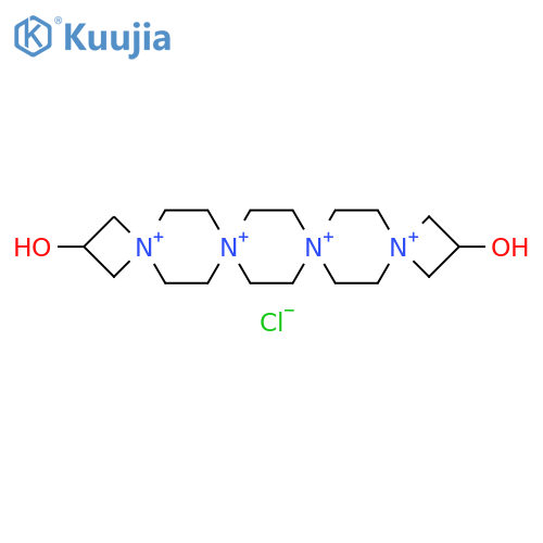 4,7,10,13-Tetraazatetraspiro[3.2.2.2.3.2.2.2]docosan-7,10,13,4-ium, 2,15-dihydroxy-, chloride (1:4) structure