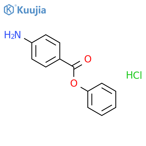 Benzoic acid, 4-amino-, phenyl ester, hydrochloride structure