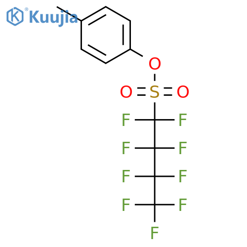 1-Butanesulfonic acid, 1,1,2,2,3,3,4,4,4-nonafluoro-, 4-methylphenyl ester structure
