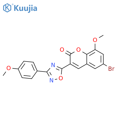 6-bromo-8-methoxy-3-3-(4-methoxyphenyl)-1,2,4-oxadiazol-5-yl-2H-chromen-2-one structure