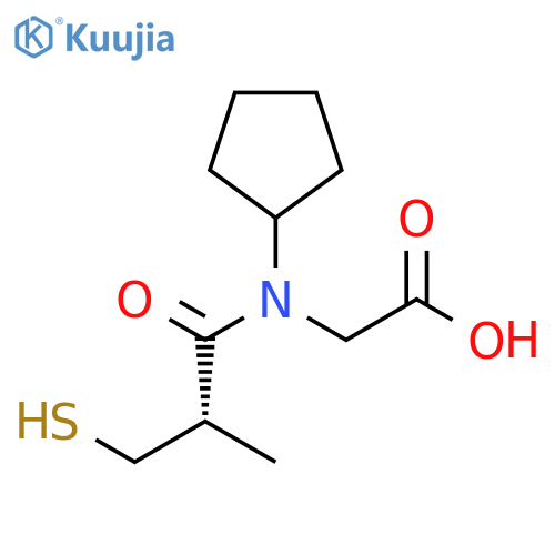 Glycine, N-cyclopentyl-N-[(2S)-3-mercapto-2-methyl-1-oxopropyl]- structure