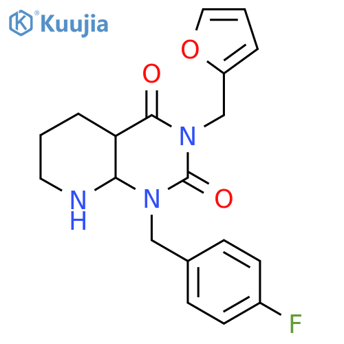 1-(4-fluorophenyl)methyl-3-(furan-2-yl)methyl-1H,2H,3H,4H-pyrido2,3-dpyrimidine-2,4-dione structure