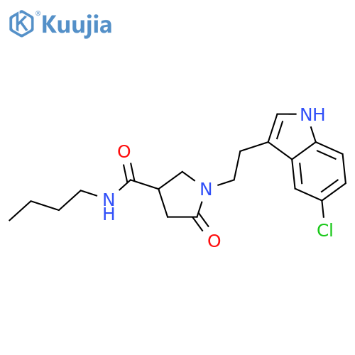 <br>1-[2-(5-Chloro-1H-indol-3-yl)-ethyl]-5-oxo-pyrrolidine-3-carboxylic acid bu tylamide structure