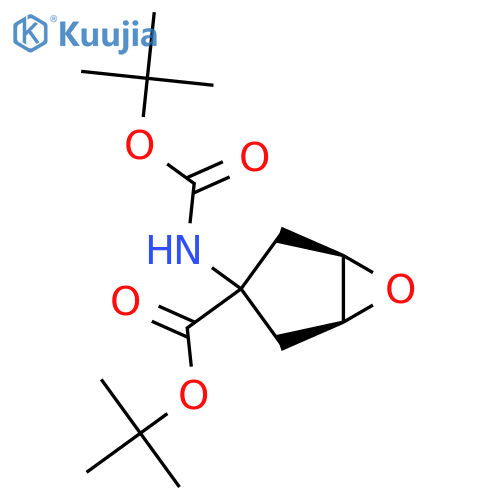 (1R,3s,5S)-tert-Butyl 3-((tert-butoxycarbonyl)amino)-6-oxabicyclo[3.1.0]hexane-3-carboxylate structure