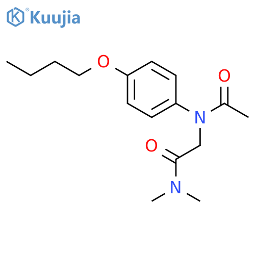 N~2~-acetyl-N~2~-(4-butoxyphenyl)-N,N-dimethylglycinamide structure