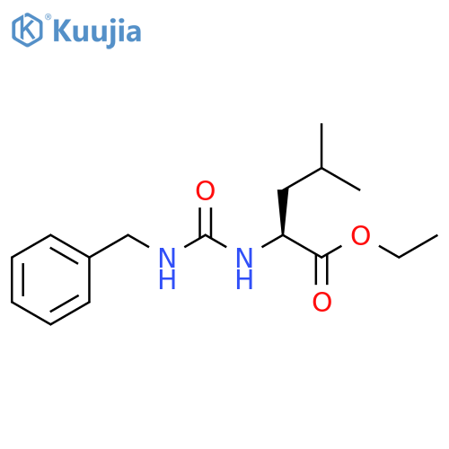 1-benzyl-3-(1-carbethoxy-3-methylbutyl) urea structure