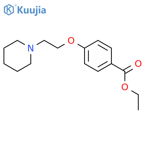 Benzoic acid, 4-[2-(1-piperidinyl)ethoxy]-, ethyl ester structure