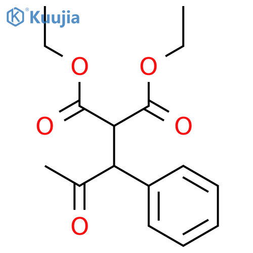 Propanedioic acid, (2-oxo-1-phenylpropyl)-, diethyl ester structure
